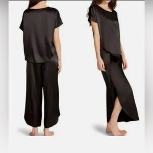 BB Dakota Black Satin lounge set